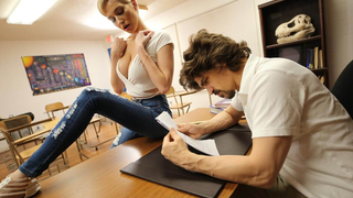 Skye Blue - Skye Helps Out Her Teacher After Class In Hopes Of Seducing Him