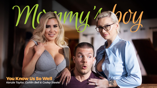 Kenzie Taylor & Caitlin Bell - Lucky Guy Has Sexy With Stepmom And Her Best Friend